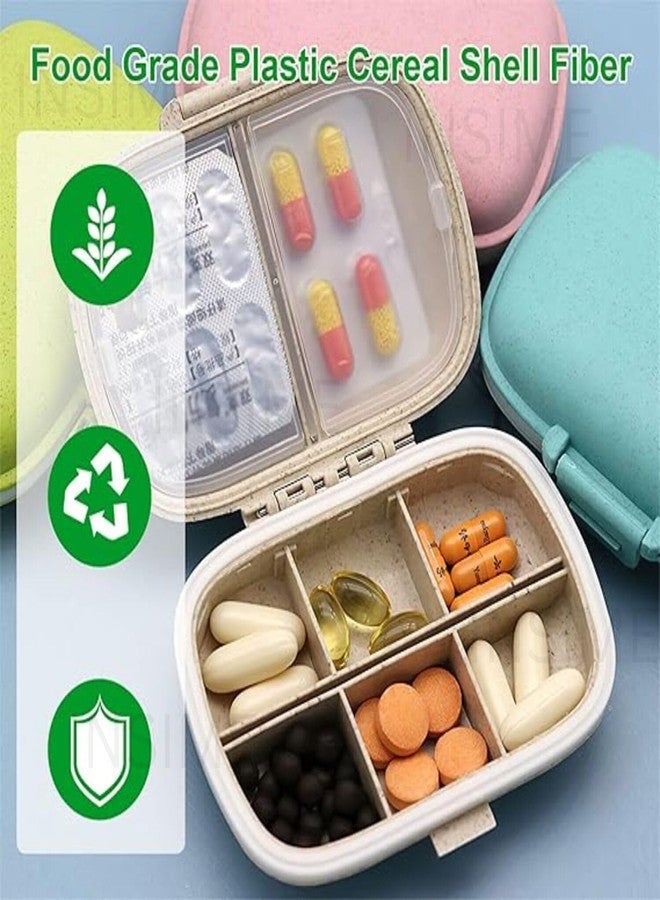 INSIME Medicine Box for Travel with 8 Compartments | Airtight Medicine Pill Organizer Box small Pocket Size 3 Times a day | Daily Weekly Tablets Box Organiser Home Daily Use - Image 3